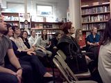 City Lights Bookstore, 02.07.2012 Audience at Zyzzyva Meets Granta reading in City Lights Bookstore poetry room.