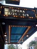 Opera San Jose, 04.21.2012 Marquee at California Theater, where Opera San Jose is presenting Faust.