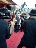 Berlin and Beyond 2012, 09.27.2012 Actor Mario Adorf being interviewed on the red carpet, opening night of the Berlin and Beyond Film Festival.