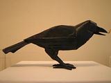 origami raven bronze