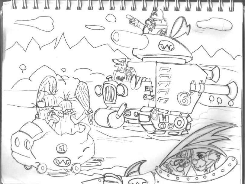 wacky racers coloring pages - photo #20