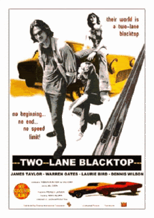 two-lane blacktop,movie poster,road movie,james taylor,dennis wilson