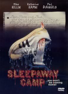 sleepaway camp,movie poster,horror movie