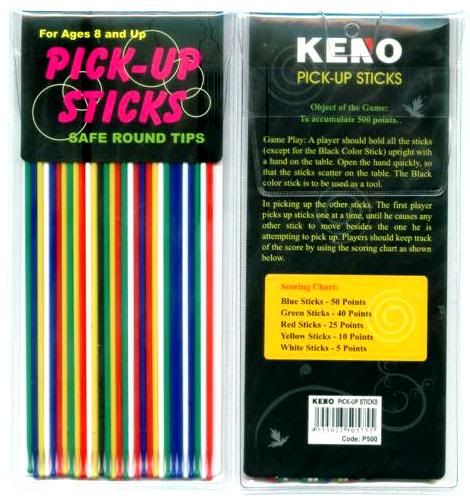 Pick Up Sticks Scoring Chart