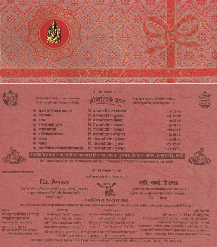 hindu wedding card template