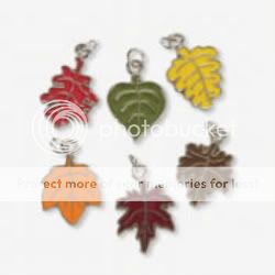 Colors of Autumn Fall Leaves Enamel Metal Charms   Thanksgiving