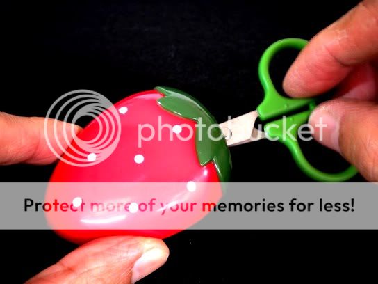 3D Strawberry Fridge Magnet with Mini Scissors #249  